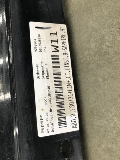 Nakładka progu BMW 3 F30 F31 11-18r. prawa listwa próg zewnętrzny Black Saphire 7256912 Nakładka progu BMW 3 F30 F31 11-18r. prawa listwa próg zewnętrzny Black Saphire 7256912