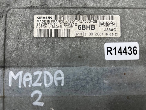 Komputer silnika Mazda 2 I DY 02-07r 1.25b Fiesta sterownik siemens 4S61-12A650-SB Komputer silnika Mazda 2 I DY 02-07r 1.25b Fiesta sterownik siemens 4S61-12A650-SB