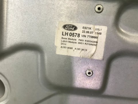 Podnośnik szyb Ford C-Max I MK1 03-10r. lewy przedni mechanizm podnoszenia szyby kierowcy lewy przód 7m51r203a29ba Podnośnik szyb Ford C-Max I MK1 03-10r. lewy przedni mechanizm podnoszenia szyby kierowcy lewy przód 7m51r203a29ba