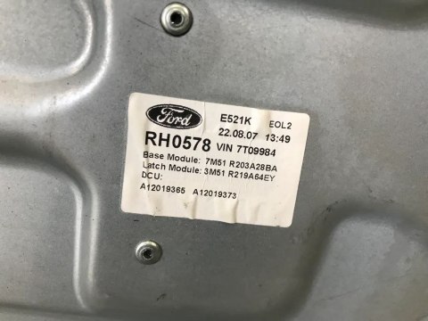 Podnośnik szyb Ford C-Max I MK1 03-10r. prawy przedni mechanizm podnoszenia szyby pasażera prawy przód 7m51r203a28ba Podnośnik szyb Ford C-Max I MK1 03-10r. prawy przedni mechanizm podnoszenia szyby pasażera prawy przód 7m51r203a28ba