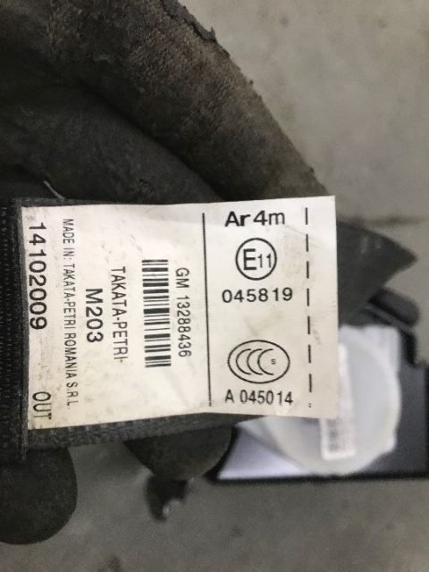 Pas bezpieczeństwa Opel Insignia A 1 I HB sedan 08-17r. lewy prawy tył 13288436 Pas bezpieczeństwa Opel Insignia A 1 I HB sedan 08-17r. lewy prawy tył 13288436