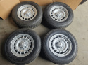 Felga Mercedes w114 w115 w123 w116 w126 500 SEC SL w113 pagoda 6.5jx14 5ч112 felgi aluminiowe Z OPONAMI 14 cali oryginal KOMPLET