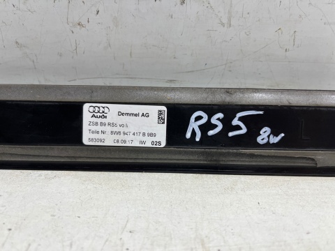 Nakładka progu Audi RS5 II 8w F5 17-24r. lewa listwa progowa wewnętrzna LED podświetlana 8w6947417b Nakładka progu Audi RS5 II 8w F5 17-24r. lewa listwa progowa wewnętrzna LED podświetlana 8w6947417b