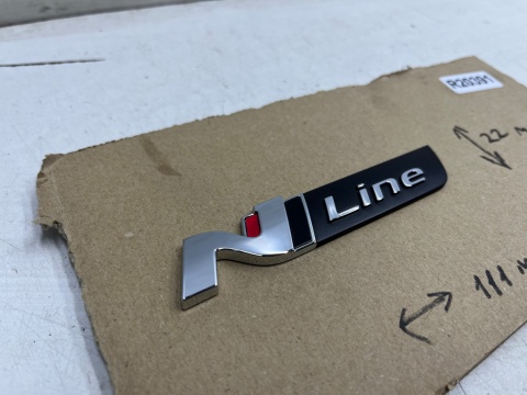 Znaczek Hyundai N-Line znaczek emblemat 22x111 mm. ORYGNALNY na błotnik lub klapę Znaczek Hyundai N-Line znaczek emblemat 22x111 mm. ORYGNALNY na błotnik lub klapę