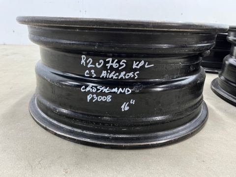 Felgi stalowe Citroen C3 Aircross C4 Cactus Peugeot 2008 Crossland 16 cali 6,5jx16 ET20 4x108 KOMPLET 2160728 3640286 Felgi stalowe Citroen C3 Aircross C4 Cactus Peugeot 2008 Crossland 16 cali 6,5jx16 ET20 4x108 KOMPLET 2160728 3640286