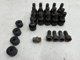 Śruby do felg stalowych VW Volkswagen Audi Seat Skoda sferyczne zabezpieczające antykradzieżowe kapsle do kół komplet 20 sztuk