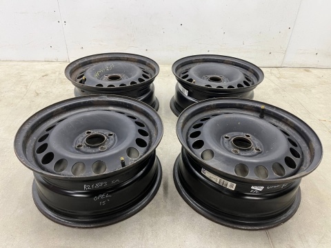 Felgi stalowe Felga Opel Corsa Tigra Astra 15 cali 6,5jx15 ET35 4x100 KOMPLET 2150164 Felgi stalowe Felga Opel Corsa Tigra Astra 15 cali 6,5jx15 ET35 4x100 KOMPLET 2150164
