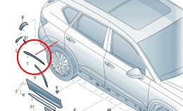 Listwa Seat Ateca 16r.- NOWA prawa tylna nakładka błotnika prawy tył 575854990