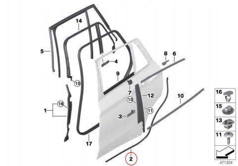 Uszczelka BMW X1 F48 X2 F39 15-22r. NOWA dolna guma prawych lewych tylnych drzwi progu prawy lewy tył 7349646 Uszczelka BMW X1 F48 X2 F39 15-22r. NOWA dolna guma prawych lewych tylnych drzwi progu prawy lewy tył 7349646