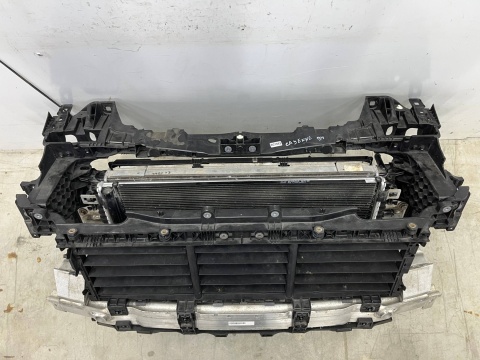 Pas przedni Porsche Cayenne III 9y 18r.- 3.0 4.0 kompletny ramka z chłodnicami wody klimy żaluzje belka wzmocnienie