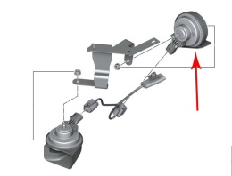 Klakson Mini One Cooper Cabrio III F55 F56 F57 13-24r. sygnał dźwiękowy 7401574