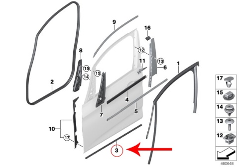 Uszczelka BMW 2 F45 Acitve Tourer F46 Gran Tourer 13-21r. NOWA prawa lewa przednia dolna guma krawędzi drzwi 7298833 Uszczelka BMW 2 F45 Acitve Tourer F46 Gran Tourer 13-21r. NOWA prawa lewa przednia dolna guma krawędzi drzwi 7298833