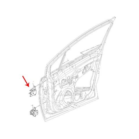 Zawias drzwi Opel Meriva B 10-17r. NOWY gorny zawias prawych przednich drzwi prawy przód 13251221 Zawias drzwi Opel Meriva B 10-17r. NOWY gorny zawias prawych przednich drzwi prawy przód 13251221
