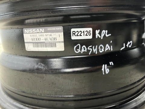 Felga Nissan Qashqai I J10 06-13r. 6,5jx16 5x114,3 ET40 felgi stalowe 16 cali ORYGINALNE KOMPLET 40300-4ea0b Felga Nissan Qashqai I J10 06-13r. 6,5jx16 5x114,3 ET40 felgi stalowe 16 cali ORYGINALNE KOMPLET 40300-4ea0b