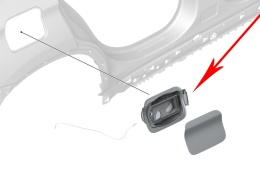 Klapka wlewu paliwa BMW X1 F48 15-22r. NOWA z otworem na AdBlue osłona oryginalna 7458867