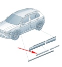 Listwa Listwa Vw Tiguan II 5na 2016r.-  NOWY prawy przedni chrom ozdobny dolnej listwy drzwi prawy przód 5na853332a