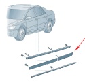 Listwa VW Phaeton 02-16r. NOWA prawa tylna dolna nakładka drzwi boczna prawy tył 3d0854950c