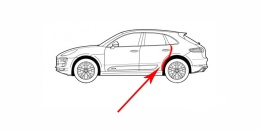 Uszczelka Porsche Cayenne II 7p 10-18r. NOWA OE lewa tylna guma drzwi uszczelnienie na błotnik lewy tylny karoseryjna wewnętrzna