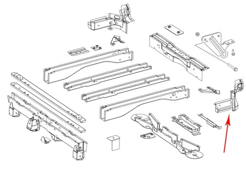 Poszycie Mercedes Vito Viano w639 03-14r. pas tylny lewe tylne wzmocnienie słupku D panel mocowanie odbojnika NOWE ORYGINALNE