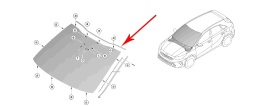 Uszczelka Kia Ceed III Proceed III XCEED 18r.- NOWA górna uszczelka szyby czołowej przedniej góra 86130j7000