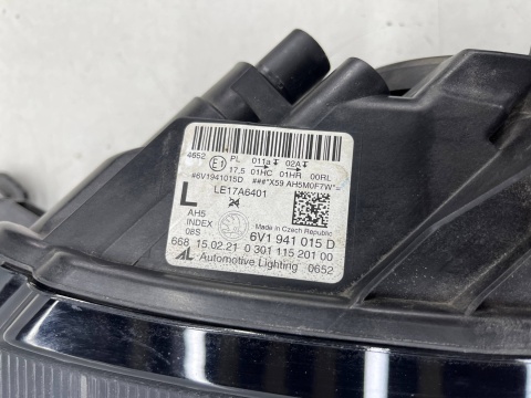 Lampa reflektor Skoda Fabia 3 III LIFT 18-22r. lewa przednia zwykła ORYGINALNA Europa lewy przód 6v1941015d