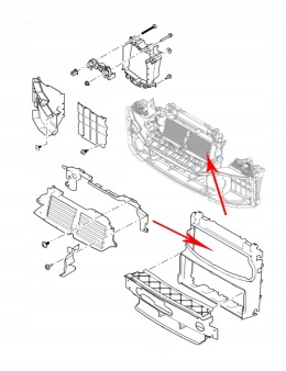 Osłona chłodnicy Range Rover IV 4 L405 Range Rover Sport II L494 12-21r. NOWA kierownica powietrza pasa przedniego ramka wlot