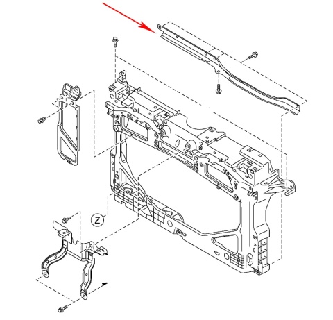 Pas przedni Mazda CX-3 CX3 DK 14-21r. NOWE wzmocnienie dolne na ramkę chłodnic poprzeczka oryginalny d09h-53-17y