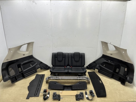 Fotele Nissan X-Trail III T32 Rogue 13-21r. przeróbka na 7 osobowy kanapa trzeci 3 rząd skórzana boczki mocowania pasy komplet