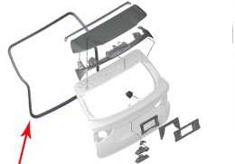 Uszczelka BMW X3 G01 X3M F97 17-24r. NOWA guma klapy bagażnika karoseryjna wewnętrzna 7494945