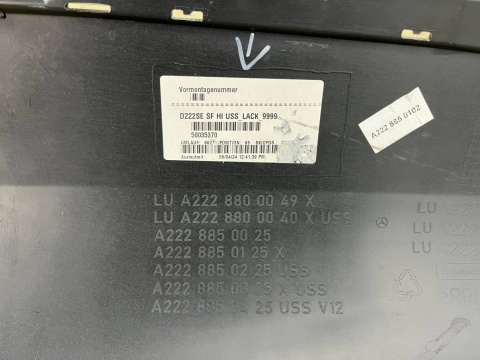 Zderzak tylny Mercedes W222 S-Klasa 13-17r. Przedlift tył 6XPDC nowy oryginalny A2228850025