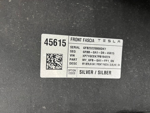 Zderzak przedni Tesla Model Y 20-25r. Przedlift przód 1493745-00-A