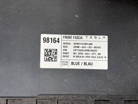 Zderzak przedni Tesla Model Y 20-25r. Przedlift przód 1493745-00-A