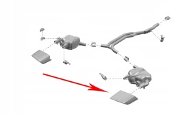 Wydech Macan I 95b LIFT 21r.- NOWA prawa tylna końcówka tłumika nasadka oryginalna prawy tył 95b253682