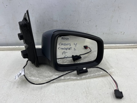 Lusterko VW Caddy 4 IV 2k7 Ford Connect MK3 20r.- PRAWE elektryczne składane podgrzewane 5 pin EUROPA 2k7857408j