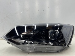 Lampa reflektor Skoda Fabia 3 III 14-18r. lewa przednia soczewka LED pasek ORYGINALNA Europa lewy przód 6v1941015b