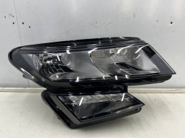 Lampa reflektor Skoda Kodiaq I 16-19r. PRAWA przednia zwykła na żarówki pasek DRL LED prawy przód Europa 566941016b