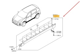Nakładka progu Kia Sportage IV GT-Line 15-21r. NOWA prawa listwa progowa zewnętrzna próg prawy 87752f1110
