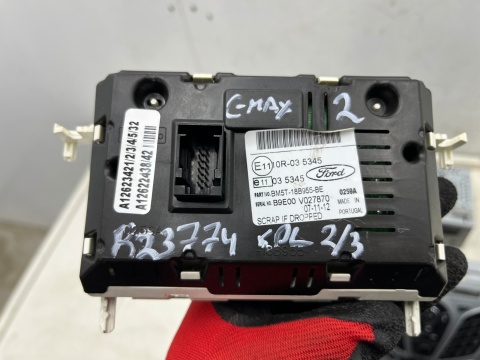 Radio Ford C-Max MK2 CMax Mk2 12-14r. tuner fabryczny czytnik płyt panel sterowania wyświetlacz komplet am5t-18c815-gk