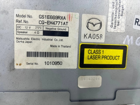 Radio Mazda 6 II GH 07-12r. tuner fabryczny czytnik płyt panel zestaw głośnomówiący Parrot gs1e669rxa