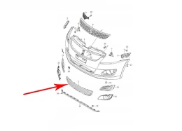 Atrapa Suzuki Swift 5 V 10-13r. NOWY grill przednia DOLNA maskownica kratka zderzaka oryginalna 71721-68l00-5pk