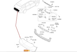 Klapa bagażnika Hyundai i40 Kombi 11-19r. NOWA tylna blenda dolna osłona nakładka 873713z000