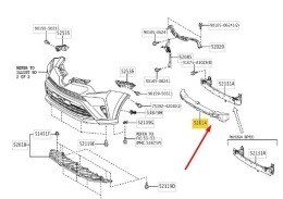Absorber zderzaka Toyota RAV4 IV 15-18r. Lift przednie wzmocnienie styropian pianka przód NOWA ORGNIALNA 52614-42110