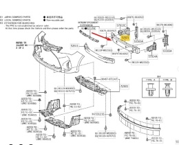 Belka zderzaka Toyota Yaris III P13 10-20r. przód przednie wzmocnienie pasa chłodnic przód oryginalne 52021-0d070