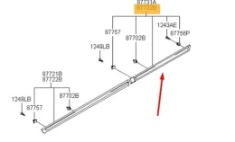 Listwa Hyundai Elantra III 00-06r. 5Drzwi prawa tylna listwa na drzwi dodatkowa ochronna oryginalna NOWA 877222D200CA