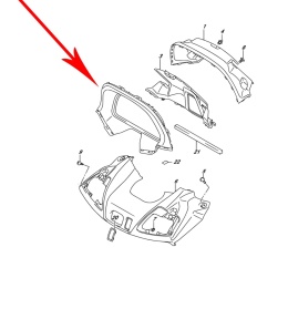 Ramka licznika Suzuki Burgman AN650 13-18r. NOWA osłona obudowa dekor licznika owiewka daszek 94422-26j50