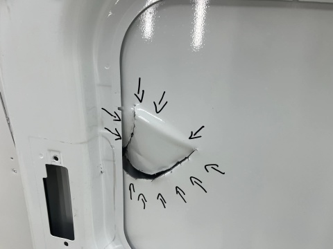 Drzwi Ford Custom Mk1 I 17-23r. Lift prawe boczne prawy bok przesuwne