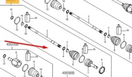 Półoś Hyundai i20 II 14-20r. 1.2 MPI benzyna PRAWA przednia napędowa długa