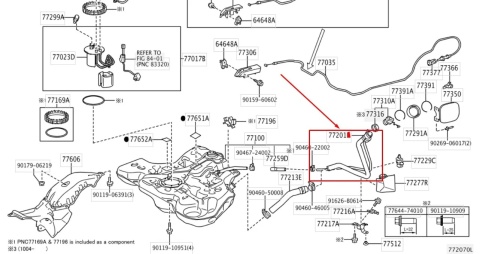 Rura wlewu paliwa Toyota Corolla X E14 E15 06-13r. BENZYNA NOWY przewód zbiornika paliwa 77201-12791