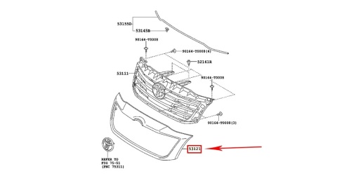 Atrapa Toyota Hilux 7 VII LIFT 11-15r. NOWA ramka chrom maskownica grilla oryginalna 53121-0k520
