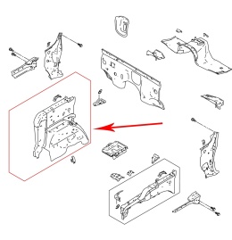 Poszycie Suzuki Jimny 4 IV 18r.- NOWY prawy przedni fartuch nadkola ćwiartka mocowanie akumulatora wzmocnienie ORYGINALNY